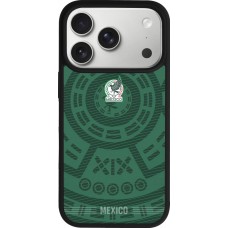 Coque iPhone 17 Pro - Silicone rigide noir Maillot de football Mexique 2026 personnalisable