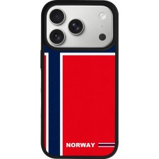 iPhone 17 Pro Case Hülle - Silikon schwarz Norwegen 2026 personalisierbares Fussballtrikot