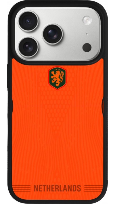iPhone 17 Pro Case Hülle - Silikon schwarz Niederlande 2026 personalisierbares Fussballtrikot