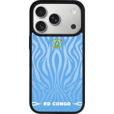 iPhone 17 Pro Case Hülle - Silikon schwarz Demokratische Republik Kongo 2026 personalisierbares Fussballtrikot