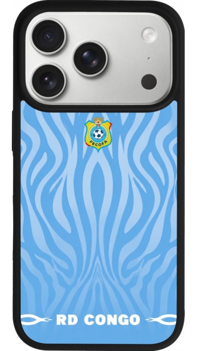 iPhone 17 Pro Case Hülle - Silikon schwarz Demokratische Republik Kongo 2026 personalisierbares Fussballtrikot