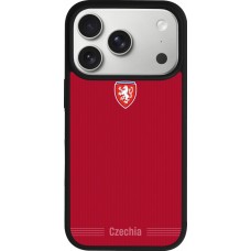 iPhone 17 Pro Case Hülle - Silikon schwarz Tschechische Republik 2026 personalisierbares Fussballtrikot