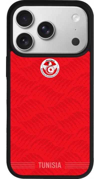 iPhone 17 Pro Case Hülle - Silikon schwarz Tunesien 2026 personalisierbares Fussballtrikot