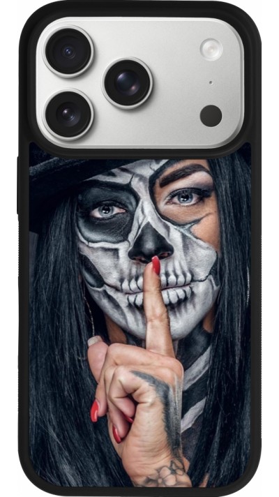 Coque iPhone 17 Pro - Silicone rigide noir Halloween 18 19