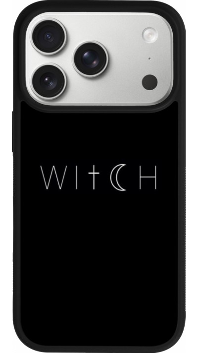 Coque iPhone 17 Pro - Silicone rigide noir Halloween 22 witch word