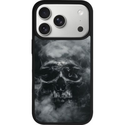 iPhone 17 Pro Case Hülle - Silikon schwarz Halloween 2024 smoky skull