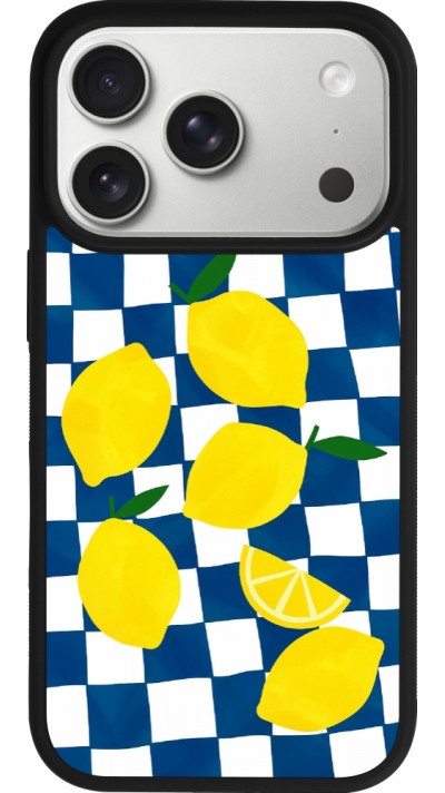 Coque iPhone 17 Pro - Silicone rigide noir Illustration lemons 2026