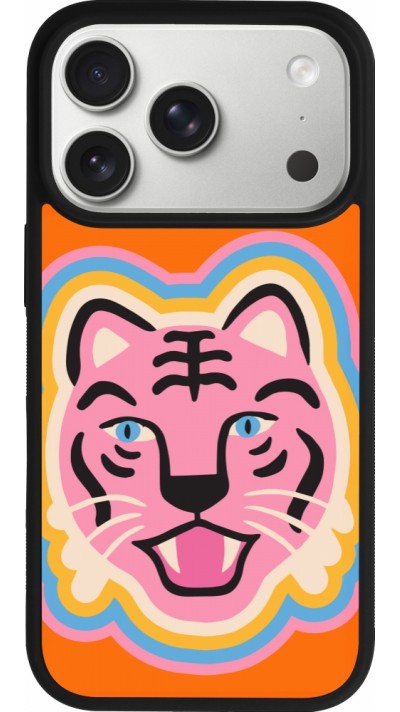 Coque iPhone 17 Pro - Silicone rigide noir Lion colors 2026