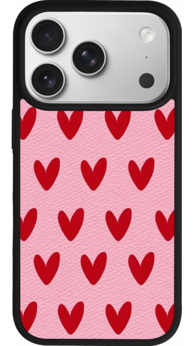 iPhone 17 Pro Case Hülle - Silikon schwarz Saint Valentines Day 26 Pattern heart