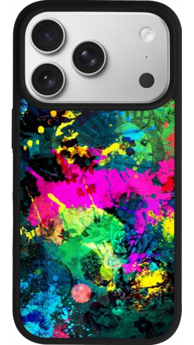 iPhone 17 Pro Case Hülle - Silikon schwarz Splash paint