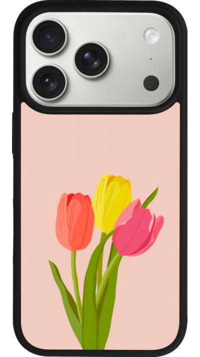 iPhone 17 Pro Case Hülle - Silikon schwarz Spring 23 tulip trio
