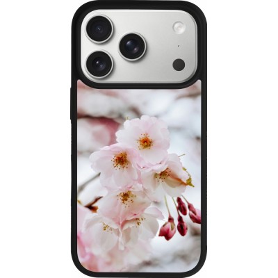 iPhone 17 Pro Case Hülle - Silikon schwarz Cherry tree Spring 2026