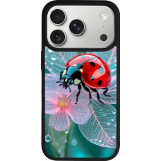iPhone 17 Pro Case Hülle - Silikon schwarz Ladybird in bloom Spring 2026