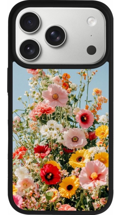 iPhone 17 Pro Case Hülle - Silikon schwarz Spring flowers Spring 2026