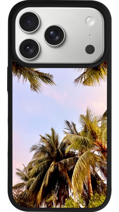 iPhone 17 Pro Case Hülle - Silikon schwarz Summer 2023 palm tree vibe