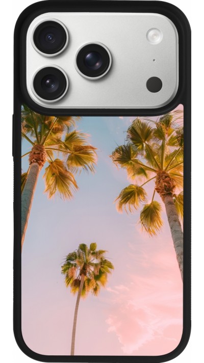 iPhone 17 Pro Case Hülle - Silikon schwarz Summer 2025 Palmiers