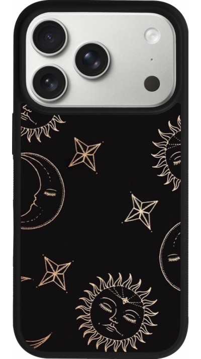 iPhone 17 Pro Case Hülle - Silikon schwarz Suns and Moons