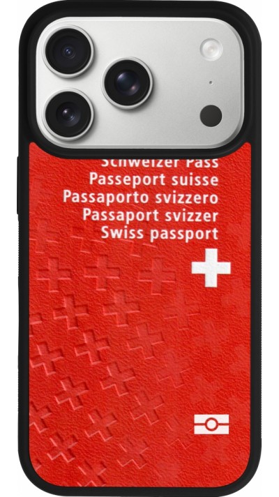 iPhone 17 Pro Case Hülle - Silikon schwarz Swiss Passport