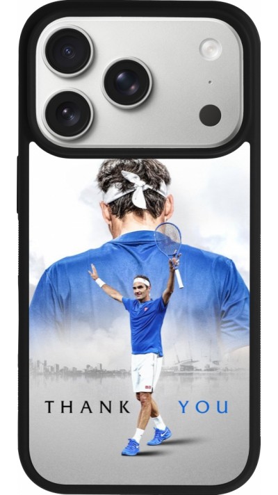 iPhone 17 Pro Case Hülle - Silikon schwarz Thank you Roger