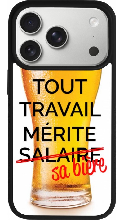 iPhone 17 Pro Case Hülle - Silikon schwarz Tout travail mérite sa bière