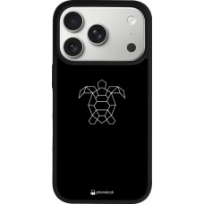 iPhone 17 Pro Case Hülle - Silikon schwarz Turtles lines on black