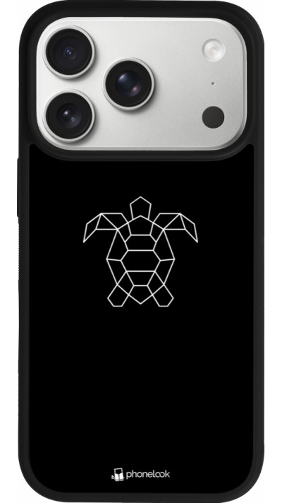 iPhone 17 Pro Case Hülle - Silikon schwarz Turtles lines on black