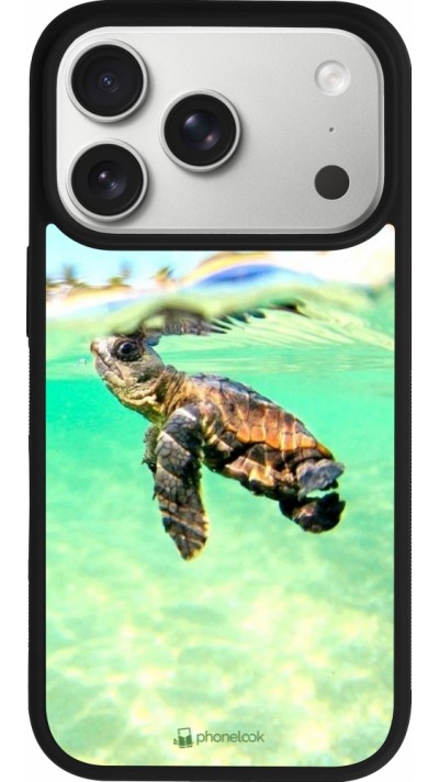 iPhone 17 Pro Case Hülle - Silikon schwarz Turtle Underwater