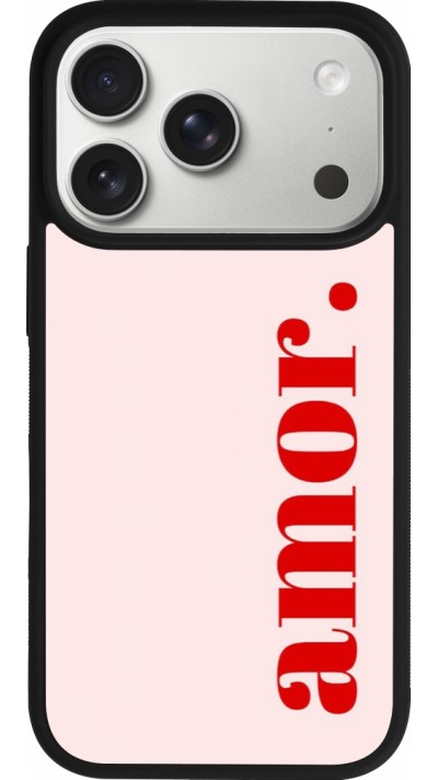 iPhone 17 Pro Case Hülle - Silikon schwarz Valentine 2024 amor