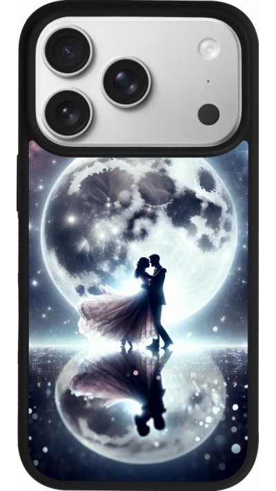 iPhone 17 Pro Case Hülle - Silikon schwarz Valentin 2024 Liebe unter dem Mond