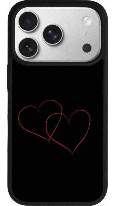 iPhone 17 Pro Case Hülle - Silikon schwarz Valentine 2023 attached heart