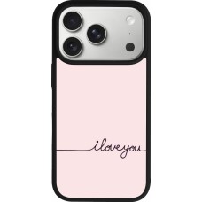 iPhone 17 Pro Case Hülle - Silikon schwarz Valentine 2023 i love you writing