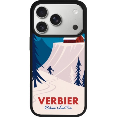 iPhone 17 Pro Case Hülle - Silikon schwarz Verbier Cabane Mont-Fort