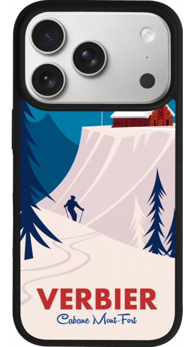 iPhone 17 Pro Case Hülle - Silikon schwarz Verbier Cabane Mont-Fort