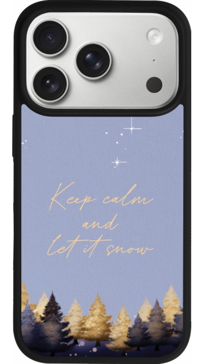 Coque iPhone 17 Pro - Silicone rigide noir Winter 25 Winter illustration of trees