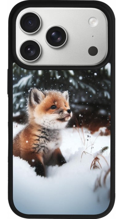 iPhone 17 Pro Case Hülle - Silikon schwarz Weihnachten 2023 Fuechslein Tanne