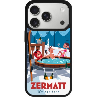 iPhone 17 Pro Case Hülle - Silikon schwarz Zermatt Mountain Jacuzzi