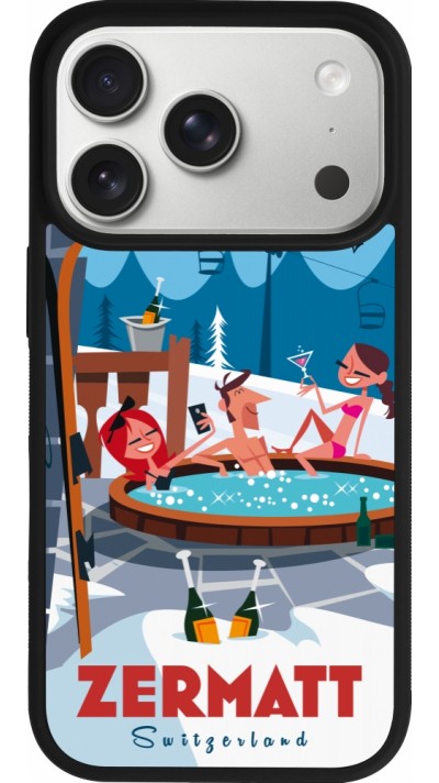 iPhone 17 Pro Case Hülle - Silikon schwarz Zermatt Mountain Jacuzzi