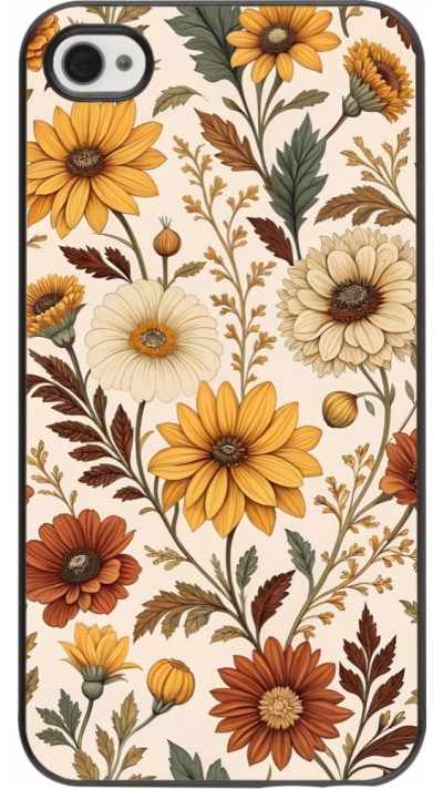 iPhone 4/4s Case Hülle - Autumn 25 Flower pattern
