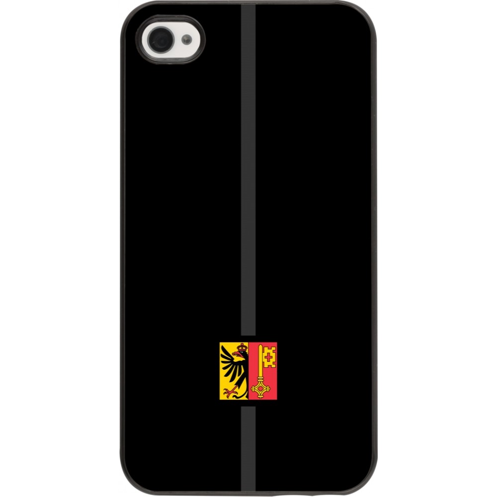 iPhone 4/4s Case Hülle - Kanton GE schwarz