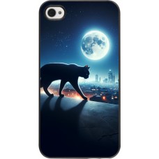 iPhone 4/4s Case Hülle - Schwarze Katze unter dem Vollmond