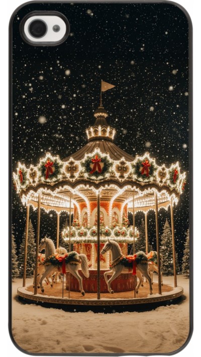 iPhone 4/4s Case Hülle - Christmas 25 Carousel