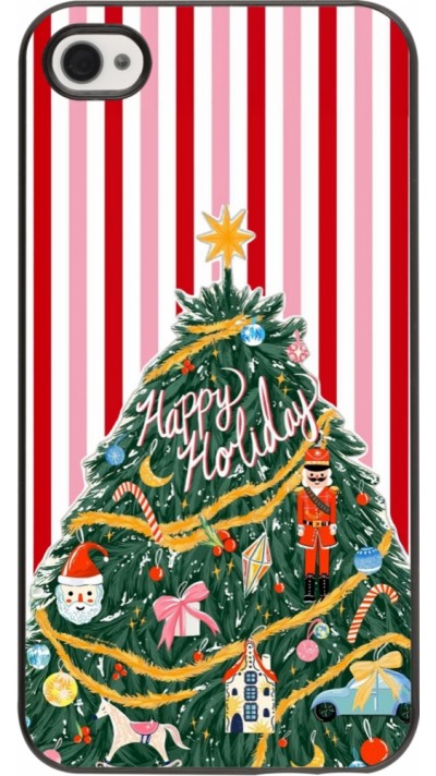 iPhone 4/4s Case Hülle - Christmas 25 Happy Holiday