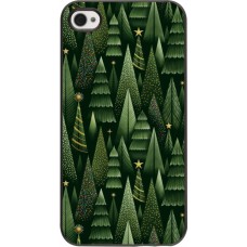 iPhone 4/4s Case Hülle - Christmas 25 Pattern Xmas Tree