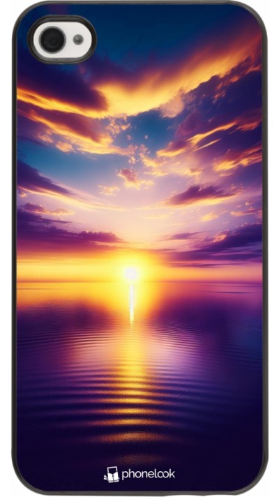 iPhone 4/4s Case Hülle - Sonnenuntergang gelb violett