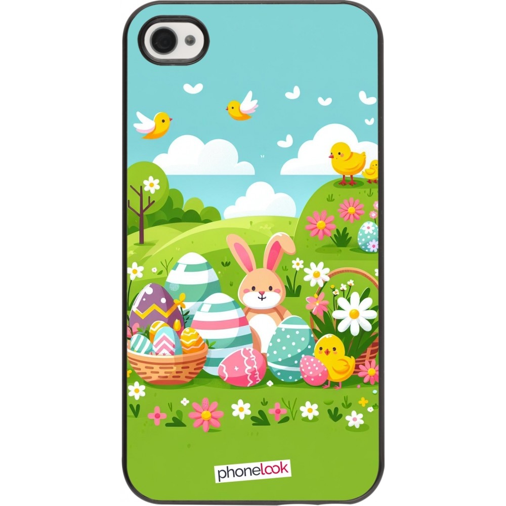 iPhone 4/4s Case Hülle - Ostern 2025 Gruen