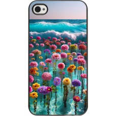 iPhone 4/4s Case Hülle - Blumenmeer Wellen