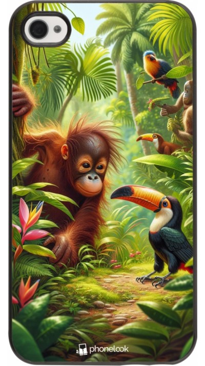 iPhone 4/4s Case Hülle - Tropischer Dschungel Tayrona