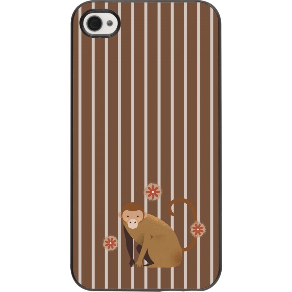 Coque iPhone 4/4s - Monkey with stripes