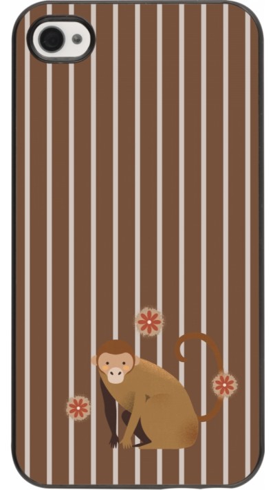 Coque iPhone 4/4s - Monkey with stripes