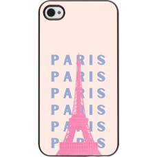 iPhone 4/4s Case Hülle - Paris Pink Print